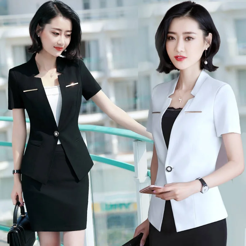 

Professional Women's Suit Suit 2020 New Summer Black Short-Sleeved Thin Fashion Temperament suit Female Kit Work Clothes