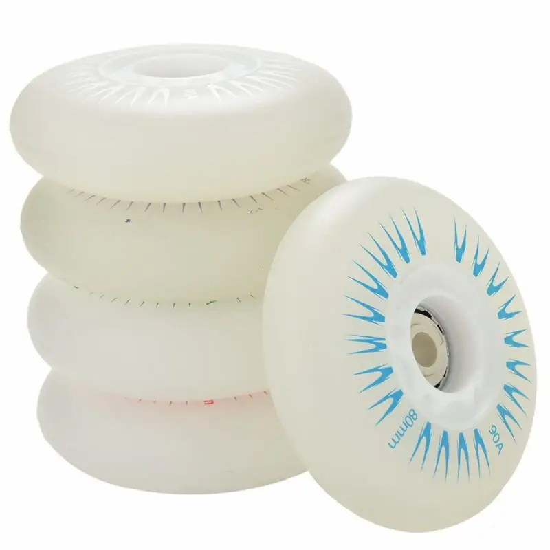 

Skateboard Wheels Flash Roller Wheels 90A PU LED Flashing Inline Sliding Skating Skate PU Roller 80mm Skate Wheel Outdoor Skate
