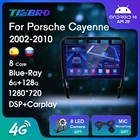 Автомобильное радио 2DIN Blu-Ray IPS для Porsche Cayenne 2002-2010 6G + 128G, автомобильное стерео, GPS-навигация, сенсорный экран Android 10, автомобильное радио IGO
