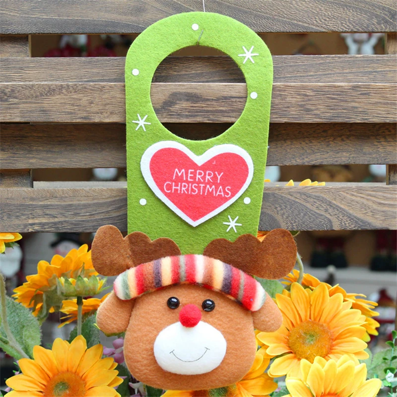 6 шт/лот Рождественский кулон Санта/Снеговик/олень дверь настенный украшения для