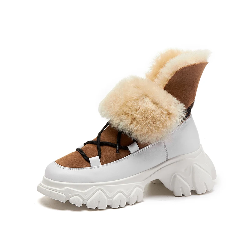 Bottes Femmes Chaussures femme Новая зимняя обувь женские зимние ботинки из натуральной кожи