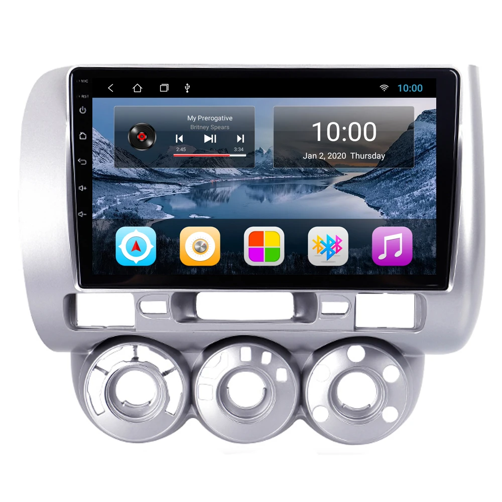 Четырехъядерный автомобильный радиоприемник RoverOne Android 10 GPS навигация для Honda Jazz Fit