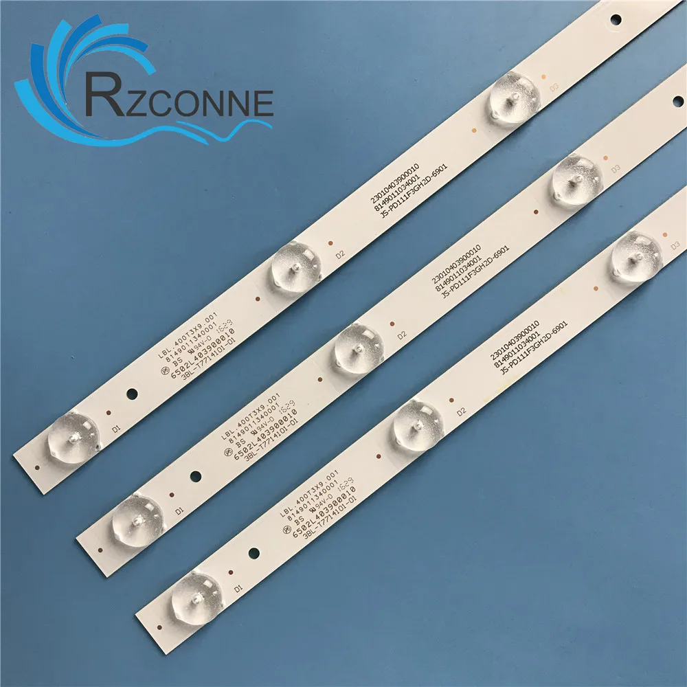 Светодиодный Подсветка подсветка полосы 9 лампы для RCA 40 ''ТВ 3BL-T7714101-01 LBL.400T3X9.001