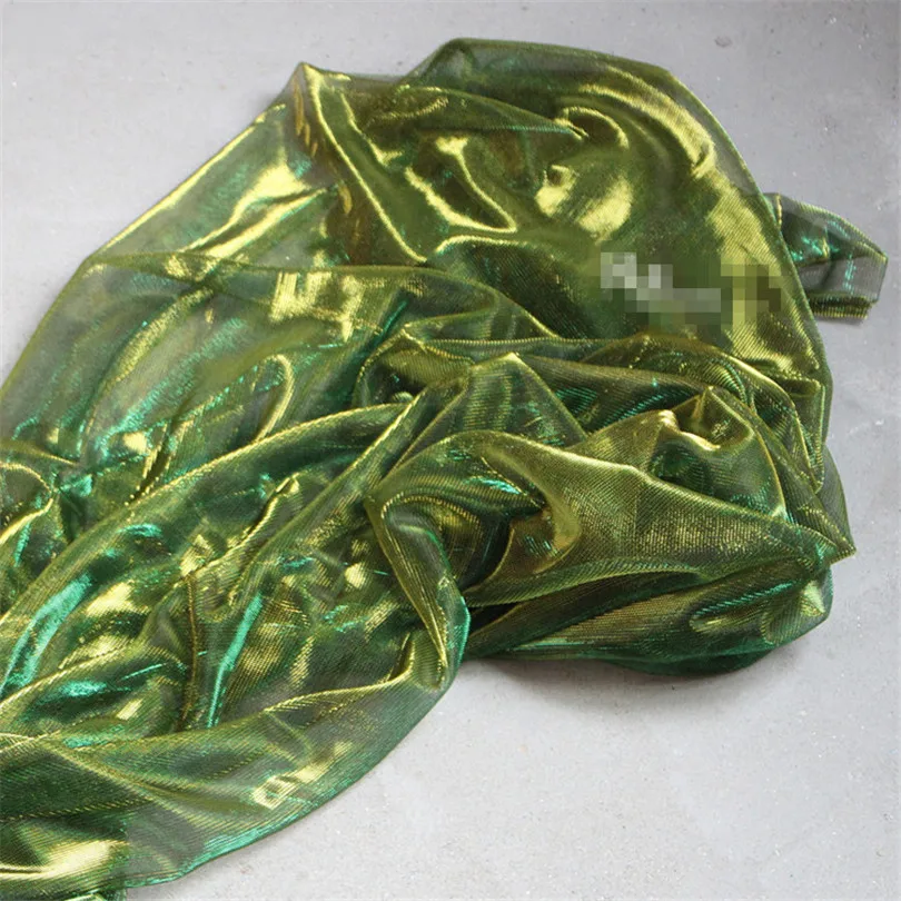 50 см * 155 см/шт. мягкая прозрачная шифоновая Лазерная сетка зеленая Трехцветная