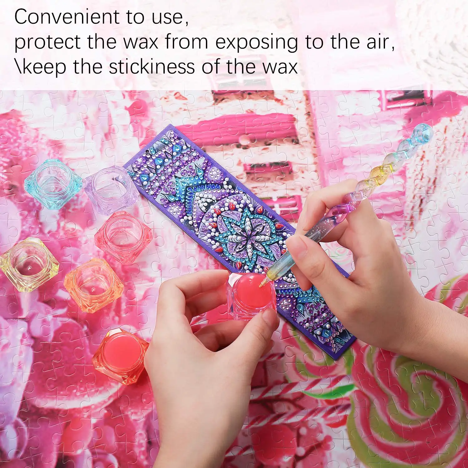 Набор для алмазной живописи: 5/10/15/20 шт. Глина клей, аксессуары с ящиком для хранения, вышивка крестом, резиновые инструменты для ногтей.