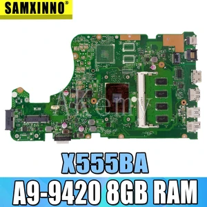 x555qg motherboard for asusx555qa x555ba x555q x555b laptop motherboard x555ba mainboard test ok a9 9420 8gb ram free global shipping
