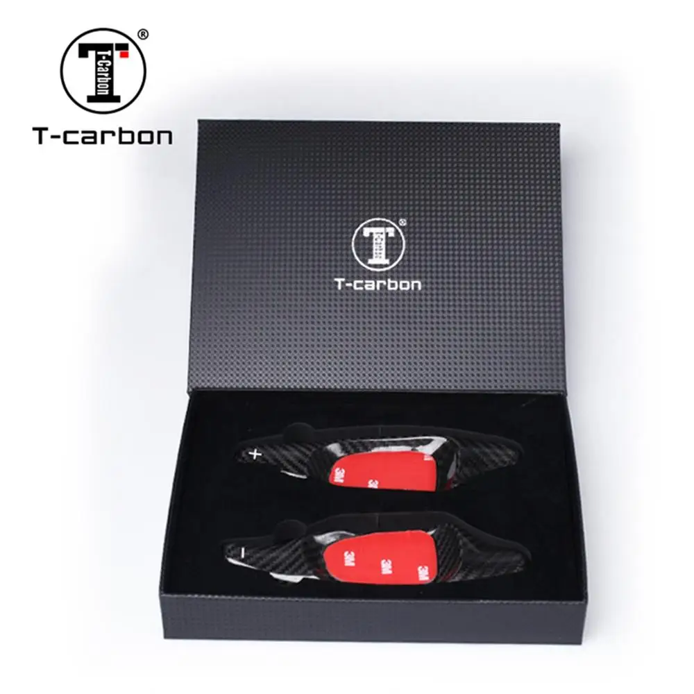 T carbon Carbon Fiber Paddle Shift Extensions чехлы подходят для Audi RS|Рулевые колеса и ступицы