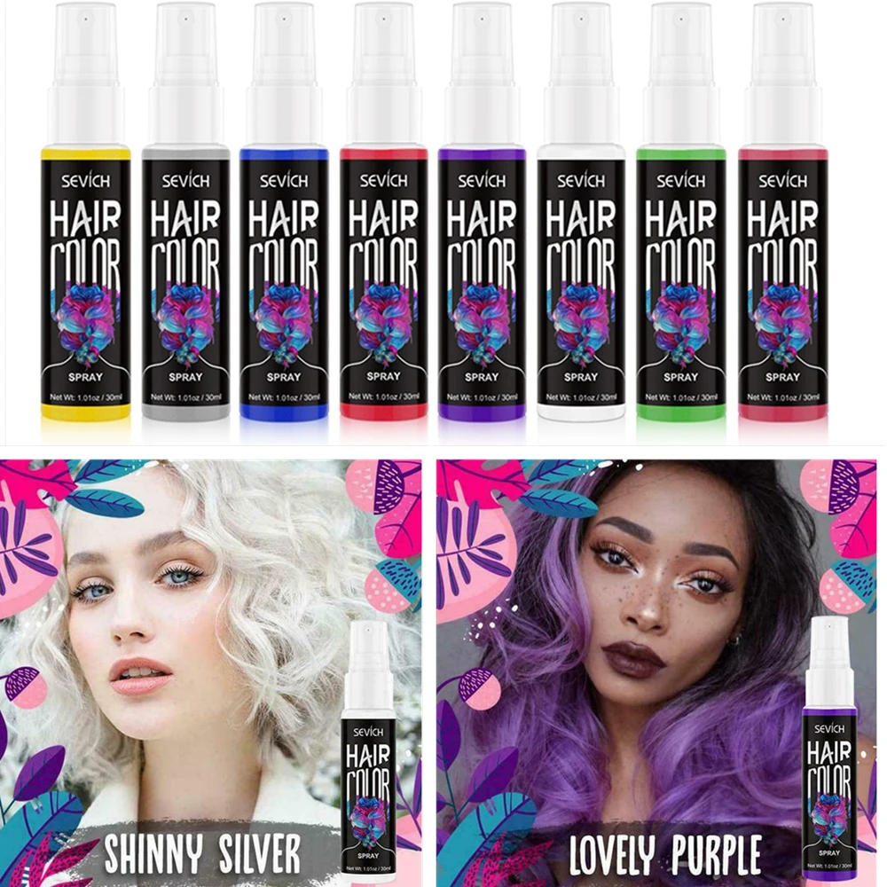 Ful Temporary Hair Color Spray Hair Dye Colour Wash Out Halloween Party Costume Hair Styling Accessories