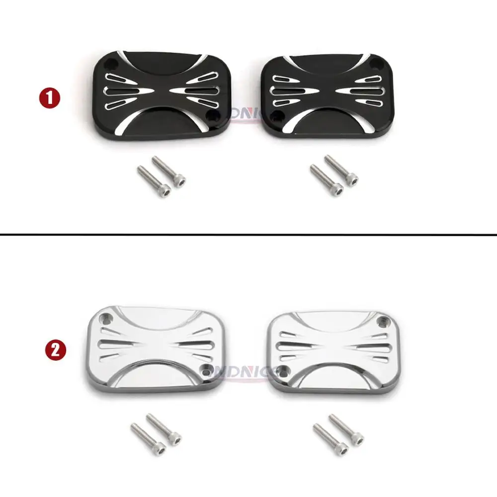 Черный глубокий cnc cut тормозной цилиндр Крышка для Harley Touring FLHX 07 16|Накладки и