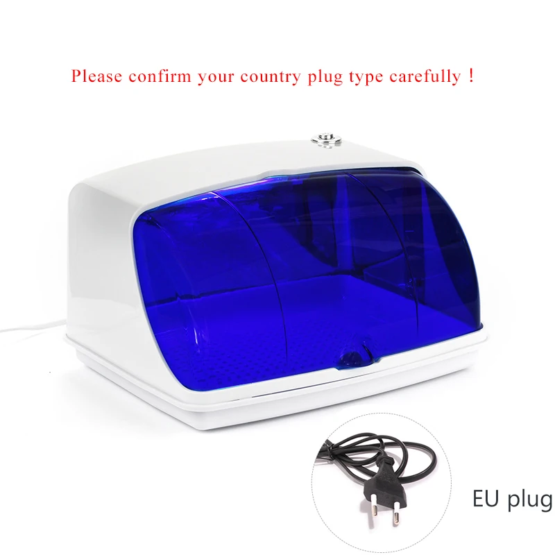 Bluerise УФ стерилизатор для маникюрных инструментов стерилизация коробка художественные инструменты для ногтей стерилизатор дезинфекция шкафы Красота и здоровье - Цвет: EU Plug 220V