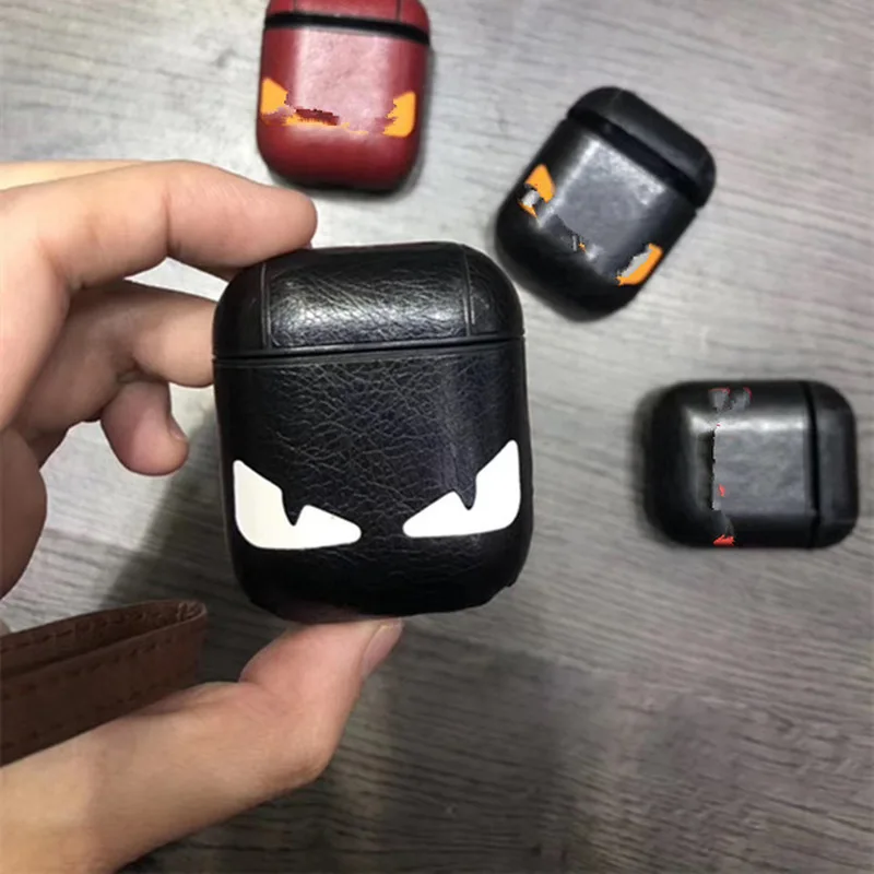 Роскошный брендовый кожаный чехол Devil Eyes для Airpods, защитная Беспроводная bluetooth-гарнитура, аксессуары, коробка для зарядки, сумка для наушников