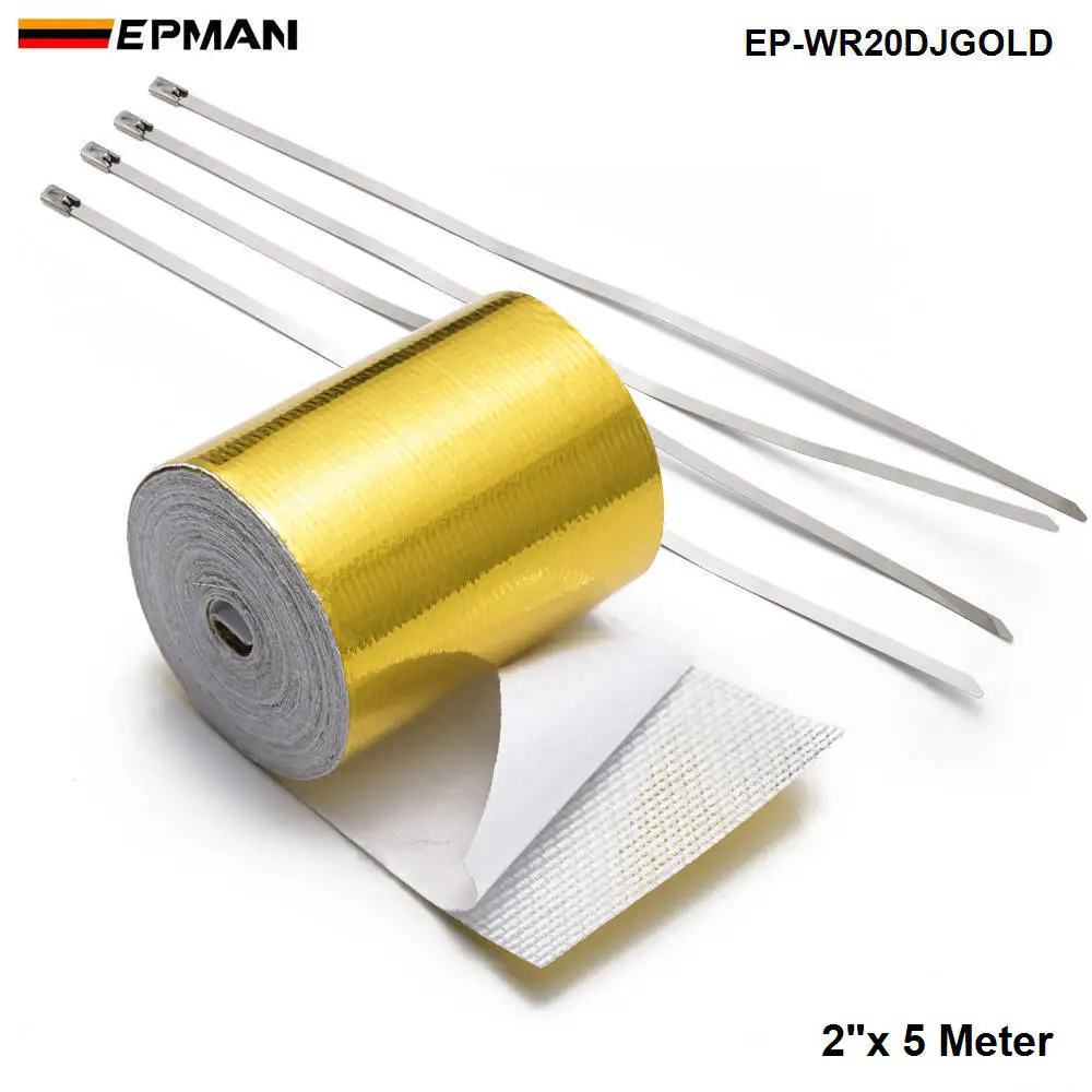 

2 "x 5 метров в рулоне, самоклеящаяся, REFLECT A GOLD HEAT WRAP BARRIER, для BMW E36 Z3/318I/IC/IS/TI EP-WR20DJGOLD