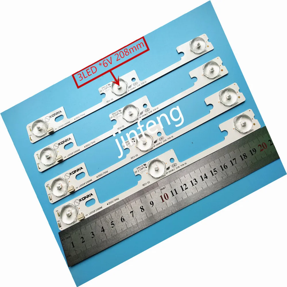

4PCS/LOT new and original for Konka LED32F2300NE LED32F2300FX light bar 35017946 35017948 backlight lamp LED strip 6v