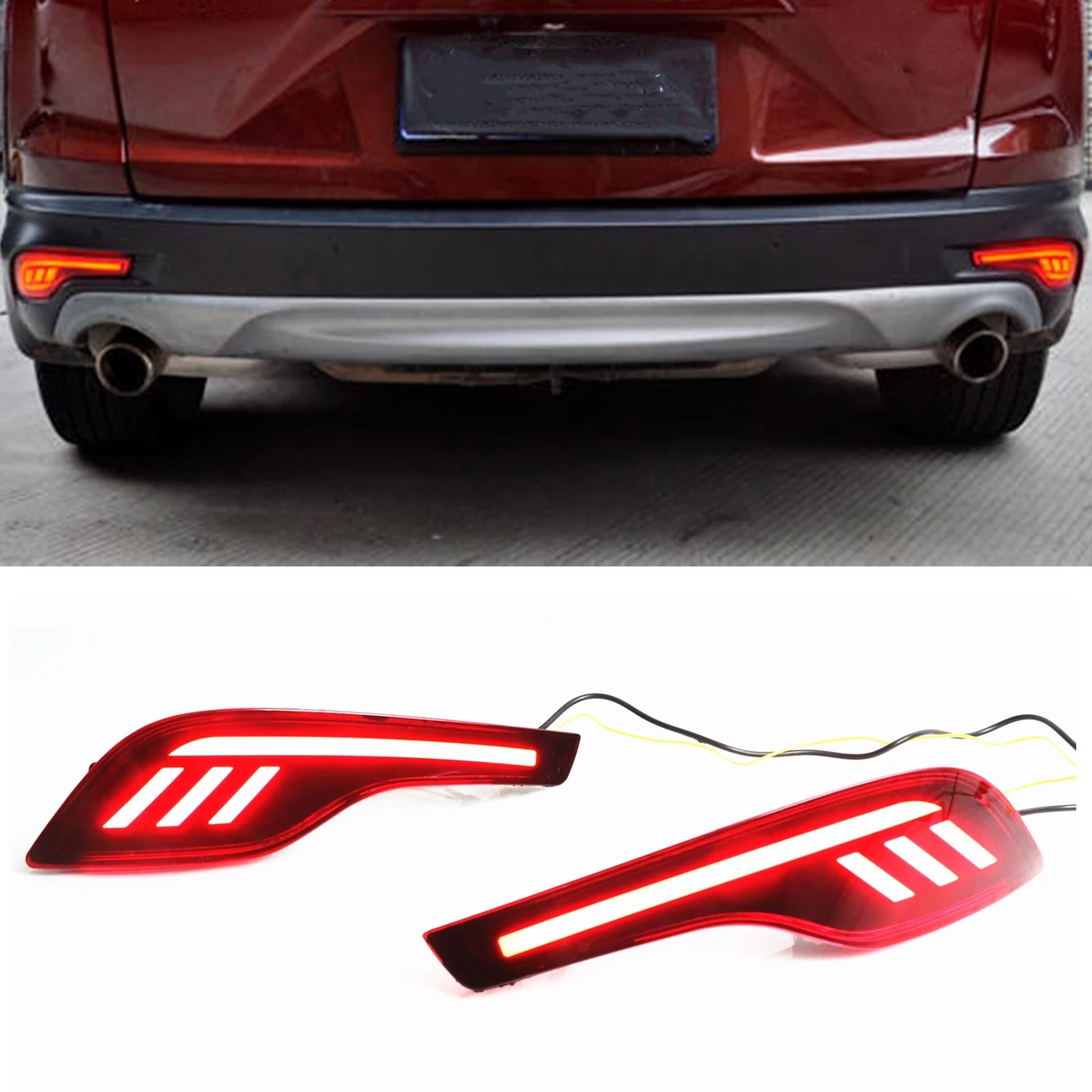 

Отражатель заднего бампера, стоп-сигнал, светодиодный фонарь для Honda CRV CR-V 2017-2021, красная задсветильник лампа, Автомобильный Светоотражающий...