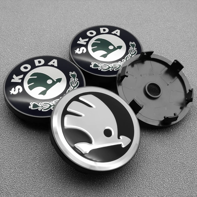 4 шт. Центральная втулка колеса автомобиля крышки эмблемы наклейки для Skoda Fabia Kamiq