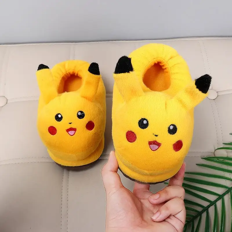 Yellow Забавные тапочки; зимняя обувь для девочек; женские теплые домашние тапочки на плоской нескользящей подошве с рисунком; Модные женские домашние тапочки; коллекция года - Цвет: Yellow