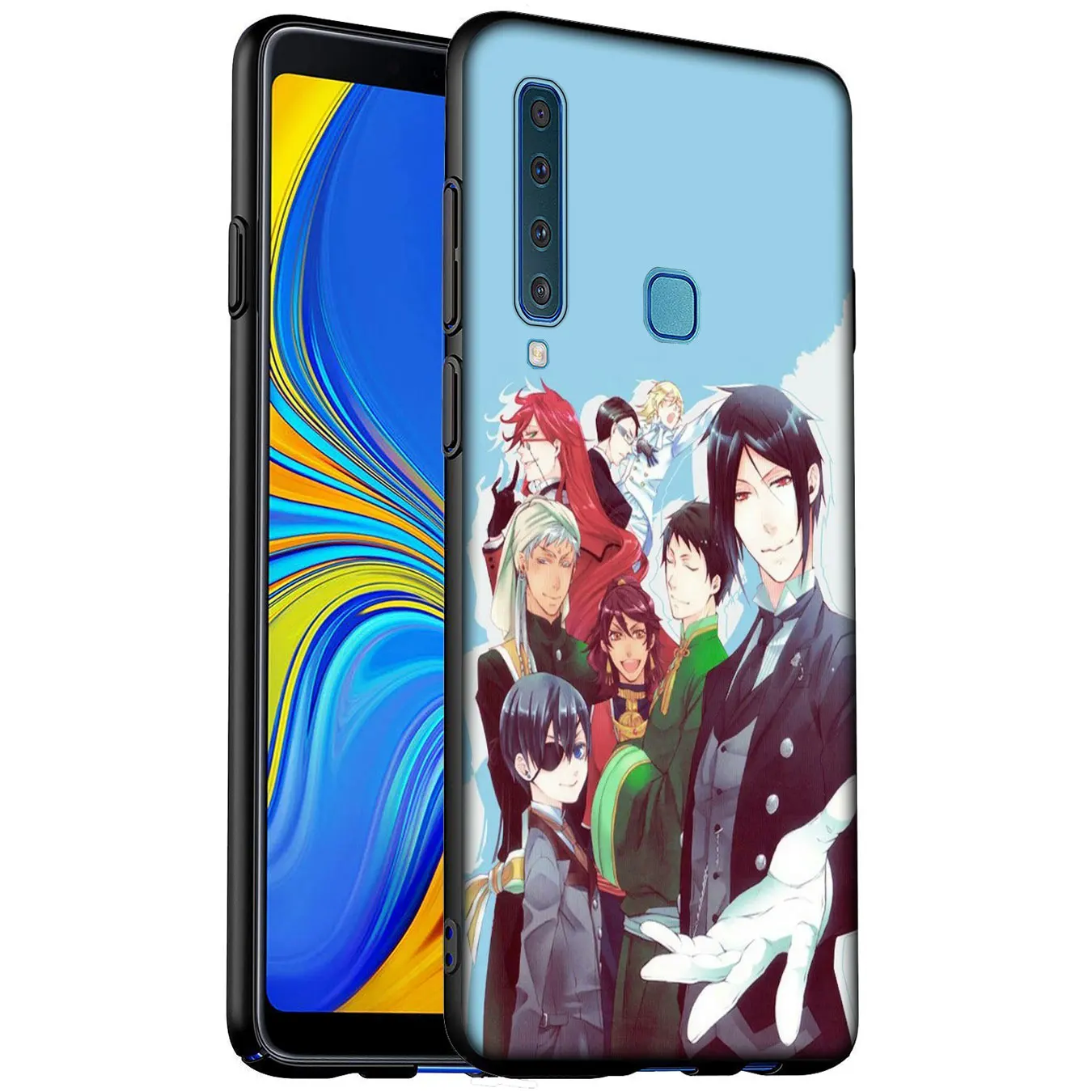 Мягкий силиконовый чехол для телефона Samsung Galaxy A6 A7 A8 A9 2018 A3 A5 2016 2017 Note 9 8 10 Plus Черный