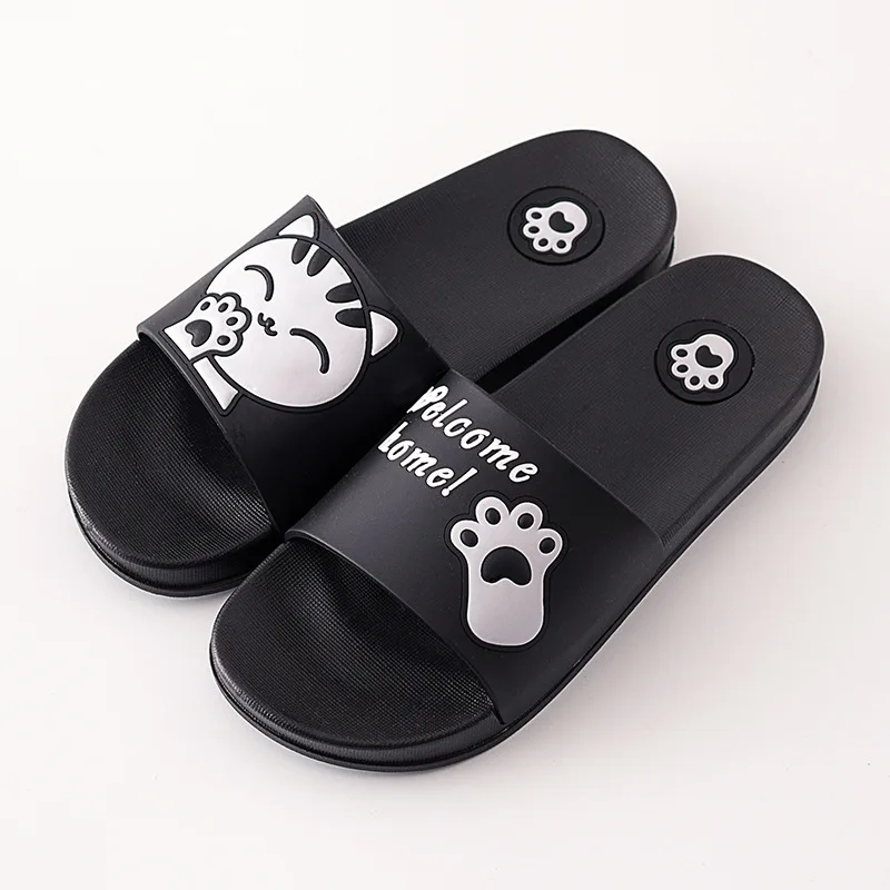 Шлепанцы женские с открытым носком сланцы для пляжа Нескользящие мультяшный