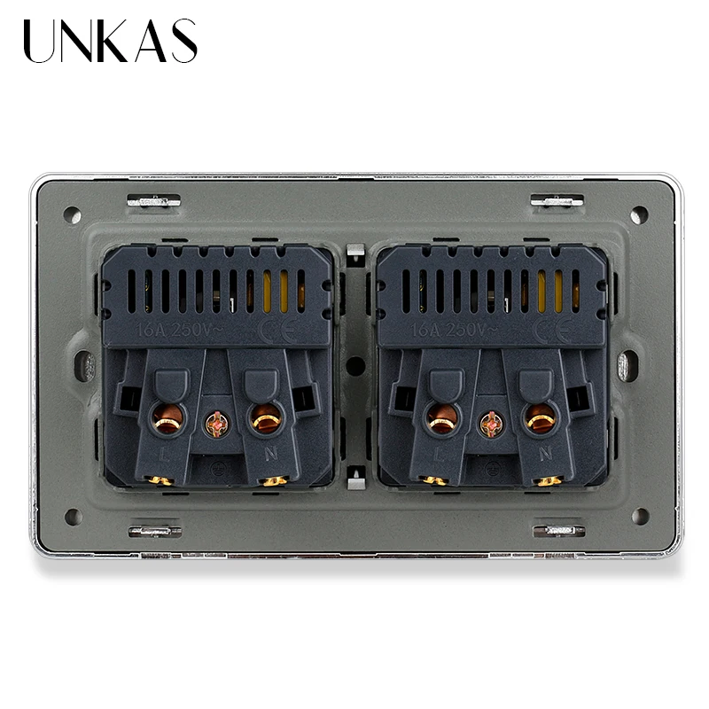 Французская розетка UNKAS с USB-портом типа C серого цвета + ТВ RJ11 телефонный разъем RJ45