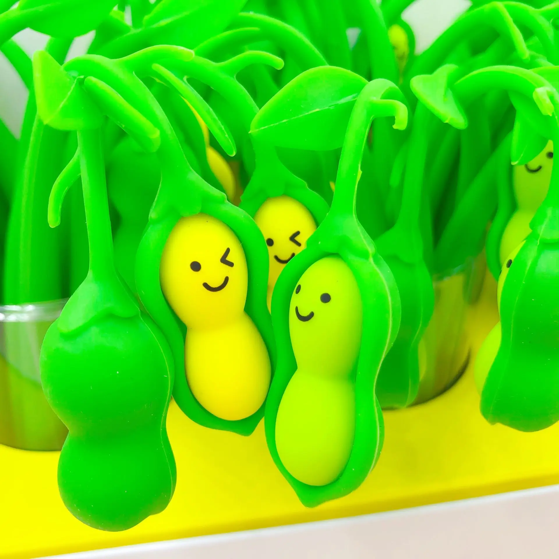 

48pcs Kawaii Gel Pens Pea pods black gel ink pens for writing Cute stationery office school supplies 0.5mm