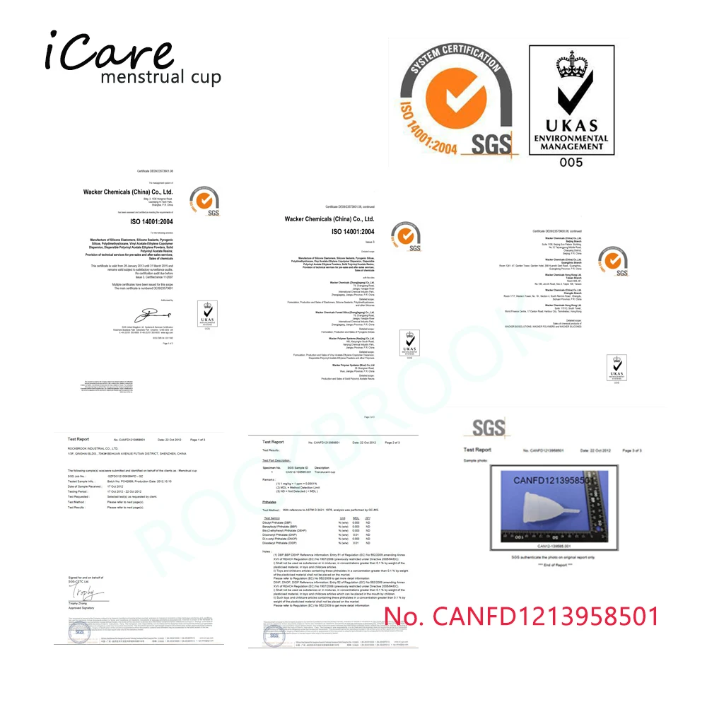 30 шт. iCare оптом многоразовые Медицинские силиконовые менструальные чашки