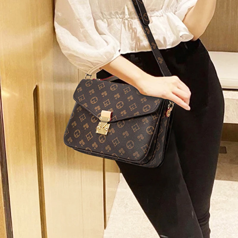 

Shoulder Bags For Women 2022 New Trend Sling Crossbody Luxury Vintage Fashion Mahjong High Quality Pu Leather Messenger Handbags
