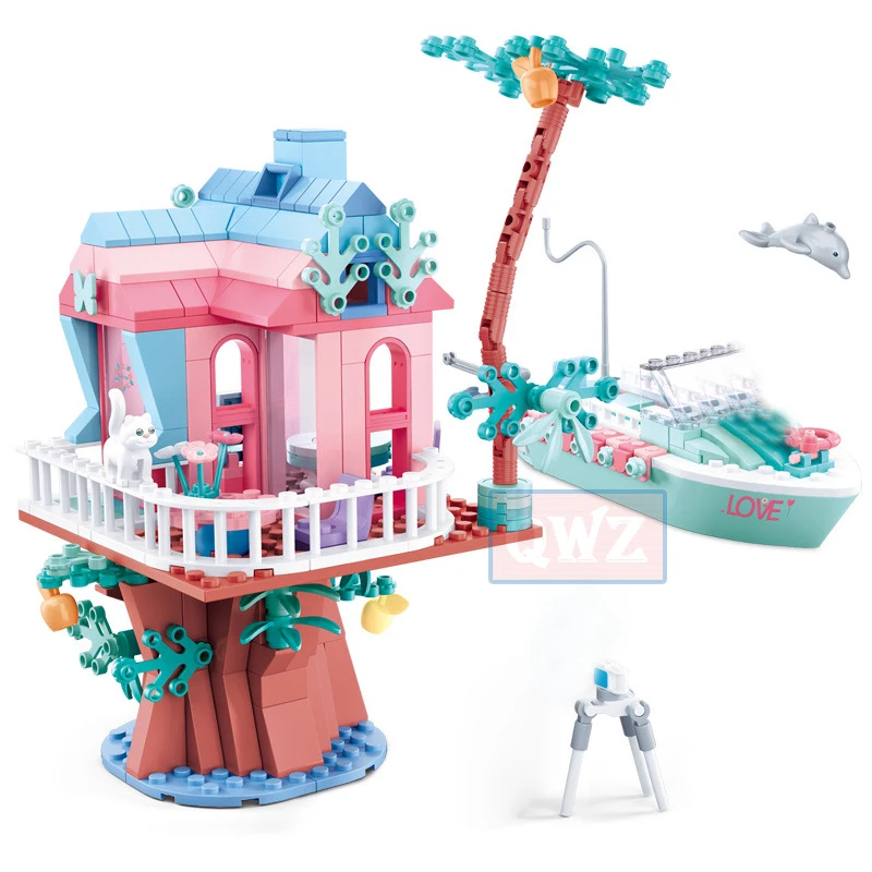 

Wedding Party Car Building Blocks Bricks Girl Friends Romantic Wedding Dress Model Princess Prince Toy Children Gift