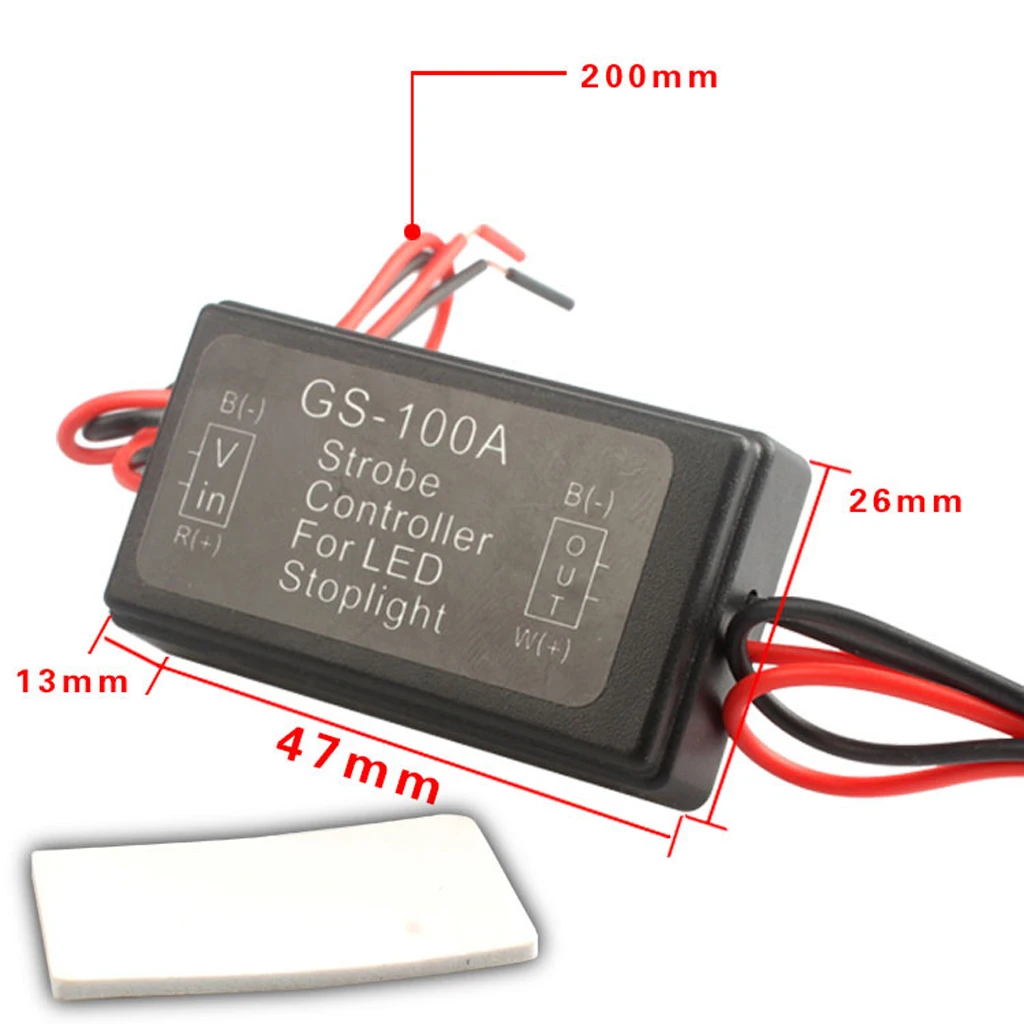 

High Position 100A Rear Brake Tail LED Flash Flasher Light Controller Lamp