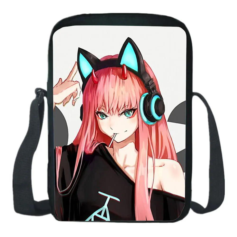 Darling In The Franxx Sling Bag Women Fashion Cartoon Knapsack Anime ZERO TWO Messenger Bag Girl CrossBody Rucksack