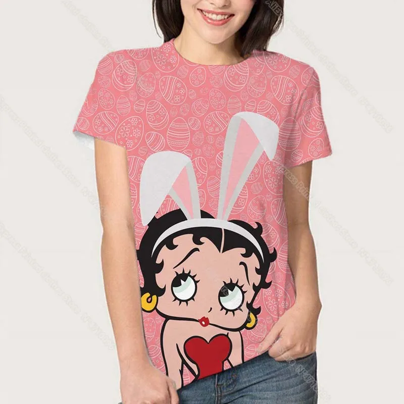 

Women 3D Betty BOOP Printed T Shirts Summer Unisex Cartoon Anime T-shirts Adult Short Sleeves Tshirt Female Tee Camiseta Mujer