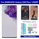 ЖК-дисплей Super AMOLED с рамкой для Samsung Galaxy S20 Plus G985 G985F G985FD, дисплей с сенсорным экраном и дигитайзером в горошек, оригинал