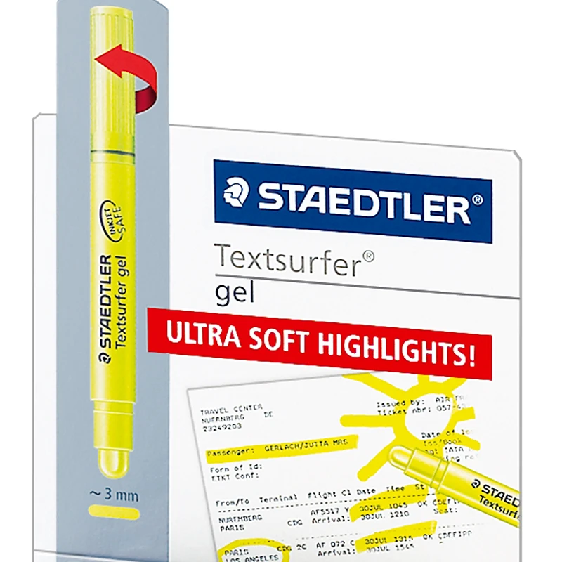 5 шт STAEDTLER 264 цветной хайлайтер ротационная губная помада дизайн Твердый хайлайтер чернила заправка канцелярские принадлежности офисные школьные принадлежности