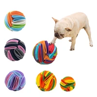 dog sniffing ball puzzle toys increase iq slow dispensing feeder foldable dog nose sniff toy pet training games intelligence toy