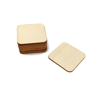 50pcs 60mm unfinished square blank wood pieces wooden cutout tiles for painting writing and diy arts crafts project