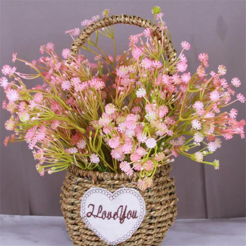 Один пластиковый гипсофил искусственный цветок искусственная трава зеленое