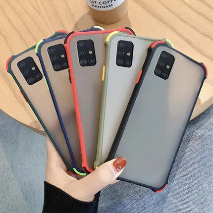 Чехол для Samsung Galaxy A31 A51 A71 жесткий поликарбонатный Прозрачный матовый