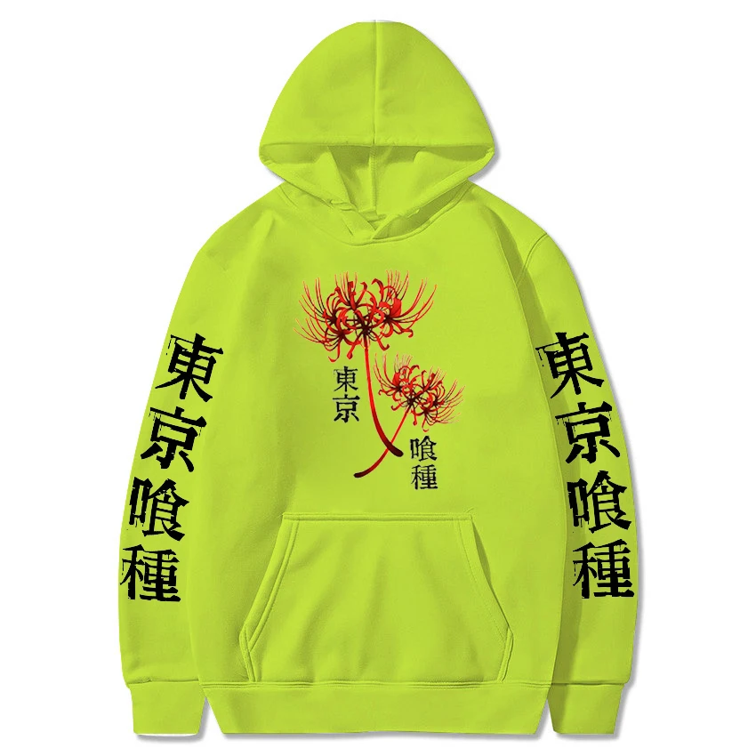 Hot Tokyo Ghoul Spider Lily Hoodie Anime Kanekiken Graphic Hoodie for Men Women Sportswear Tokyo Ghoul Cosplay Clothes Pullover