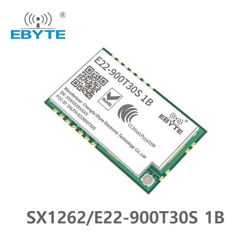 

SX1262 LoRa 868 МГц 915 МГц 30 дБм E22-900T30S1B SMD UART беспроводной передатчик и приемник дальнего радиуса действия радиочастотный модуль трансивер