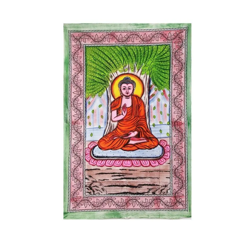 

Lord Buddha Indian Ethnic Wall Hanging Bedspreads Mandala Tapestry