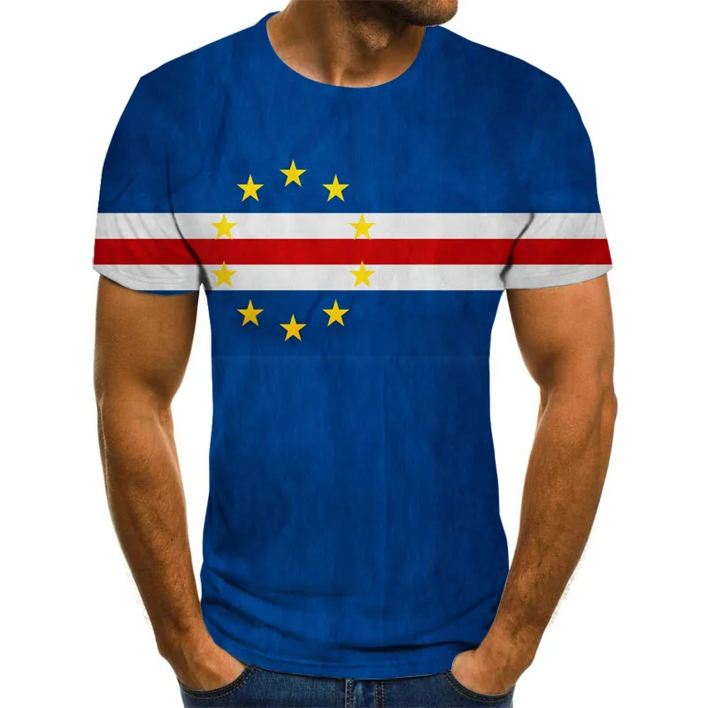 

2020 new summer men 's 3D printing flag T-shirt round neck casual t shirt T- shirts for men xxs-xxxl