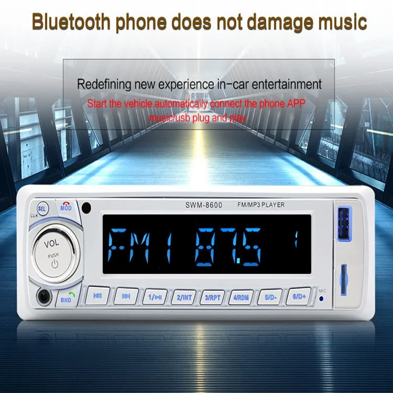 Автомобильный стерео 8600 Bluetooth MP3 плеер радио FM USB Aux MP3/ WMA/ WAV пульт дистанционного