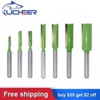 UCHEER 1 Набор7 шт. shk6 мм одностороннийдвухсторонний прямоугольный обрезной станок режущая головка деревообрабатывающий фрезерный станок набор чпу