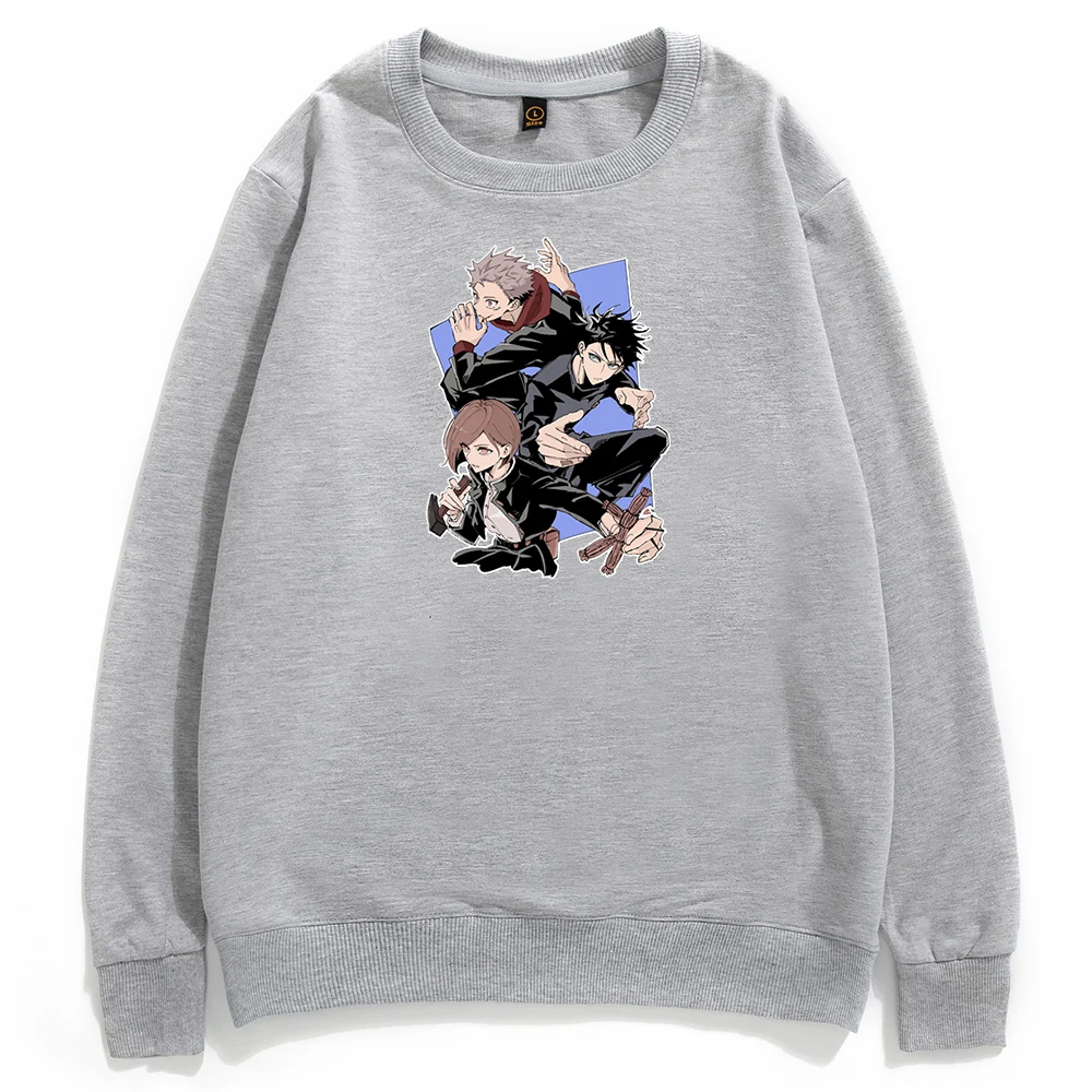 

Jujutsu Kaisen Printed Mens Sweatshirts Vintage Punk Korean Pullover Japan Anime Casual Sweatshirt Crewneck Harajuku Male Hoodie