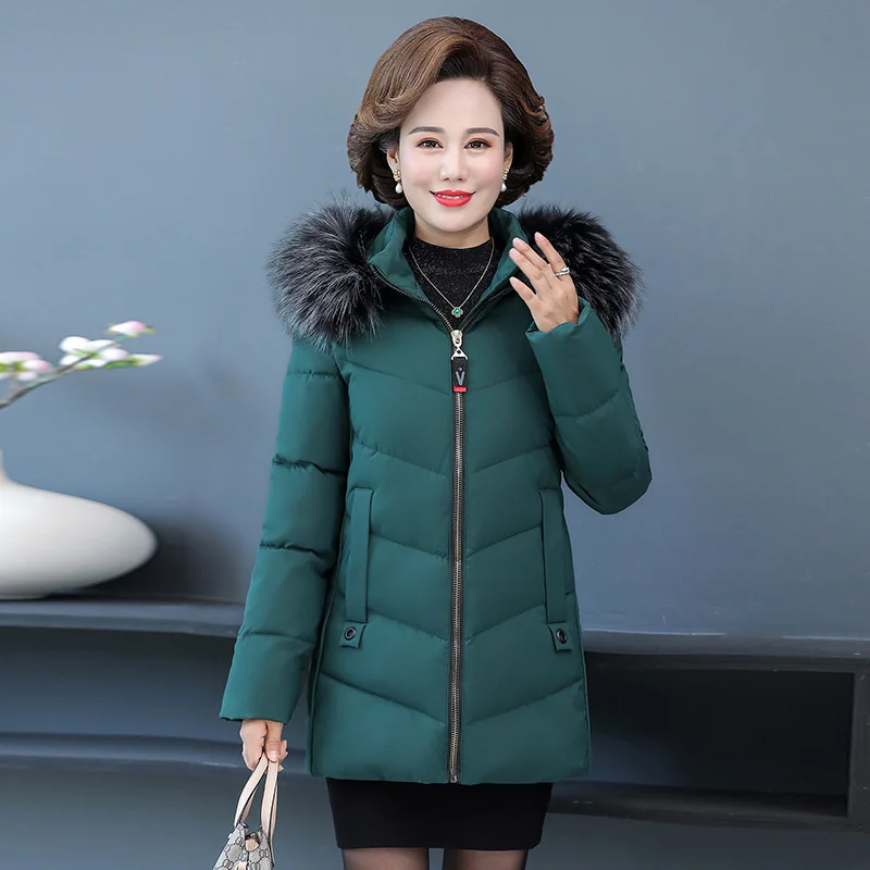 

mother's padded Autumn cotton and winter jacket short middle-aged and elderly down cotton padded jacket female