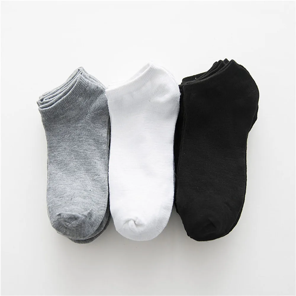 

6 pairs lot pack men women socks Solid color breathable sports socks boat socks comfortable anklesocks happy funny cotton