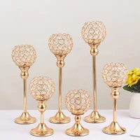 crown gold crystal candlestick creative metal wedding centerpieces candle holders decorations for home retro home decor crafts