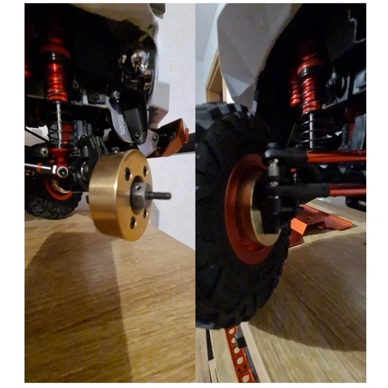 2 uds lat&oacute;n Balance de contrapeso peso para YK4101PRO YK4102 YK4103 YK4082 YiKong coche trepador de control remoto piezas de mejora-5