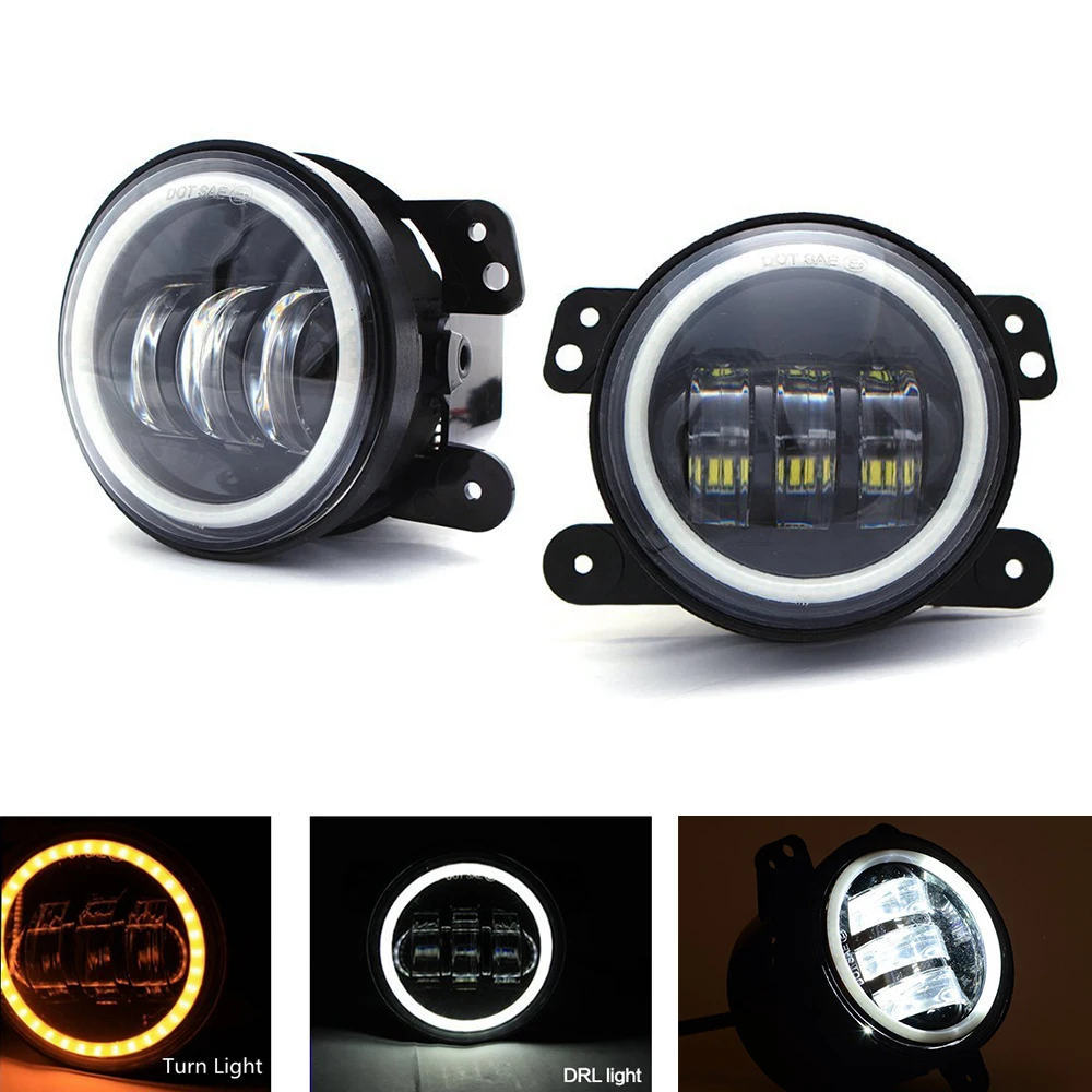 2 шт. 4 дюймовые светодиодный Противотуманные фары 30 Вт для Jeep Wrangler JK Dodge Chrysler