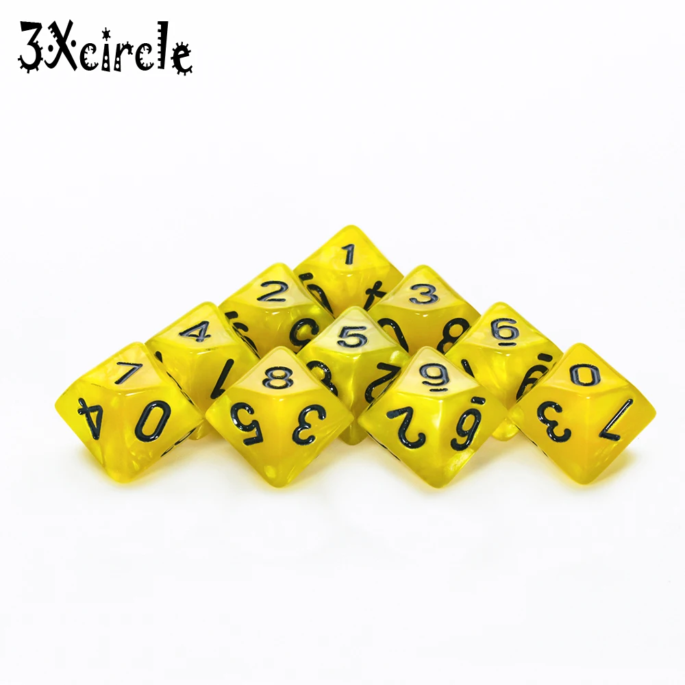 D10 кости многогранные игральные кубики для настольных оборотов 10 шт.|Кубики| |