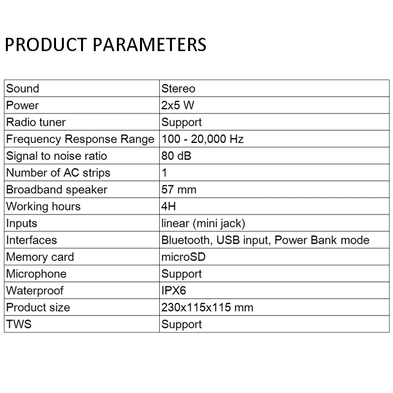

Hopestar Speaker H26 mini Bluetooth Portable Waterproof Loudspeaker Wireless 10W 3D Stereo Music Bass Surround FM TF Bass Box